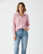 Rosalind | Cardigan Feminino Algodão Stretch Colarinho Ajustado