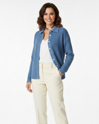 Rosalind | Cardigan Feminino Algodão Stretch Colarinho Ajustado