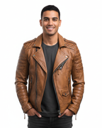 Xena | Homem Veste Moto com Fecho de Correr Estilo Urbano