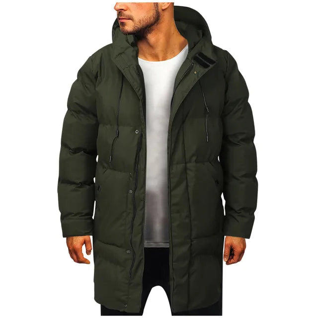 Seraphina | Casaco Puffer com Capuz Masculino Comprimento Médio