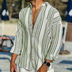 Camisa Masculina Manga Longa Listrada com Botões