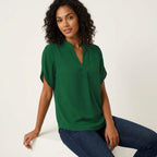 Nina | Blusa Feminina Decote V Manga Curta