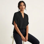 Rosalind | Blusa Feminina Decote em V Manga Curta