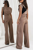 Jolie | Conjunto Feminino 2 Peças Calça Wide Leg Drapeado