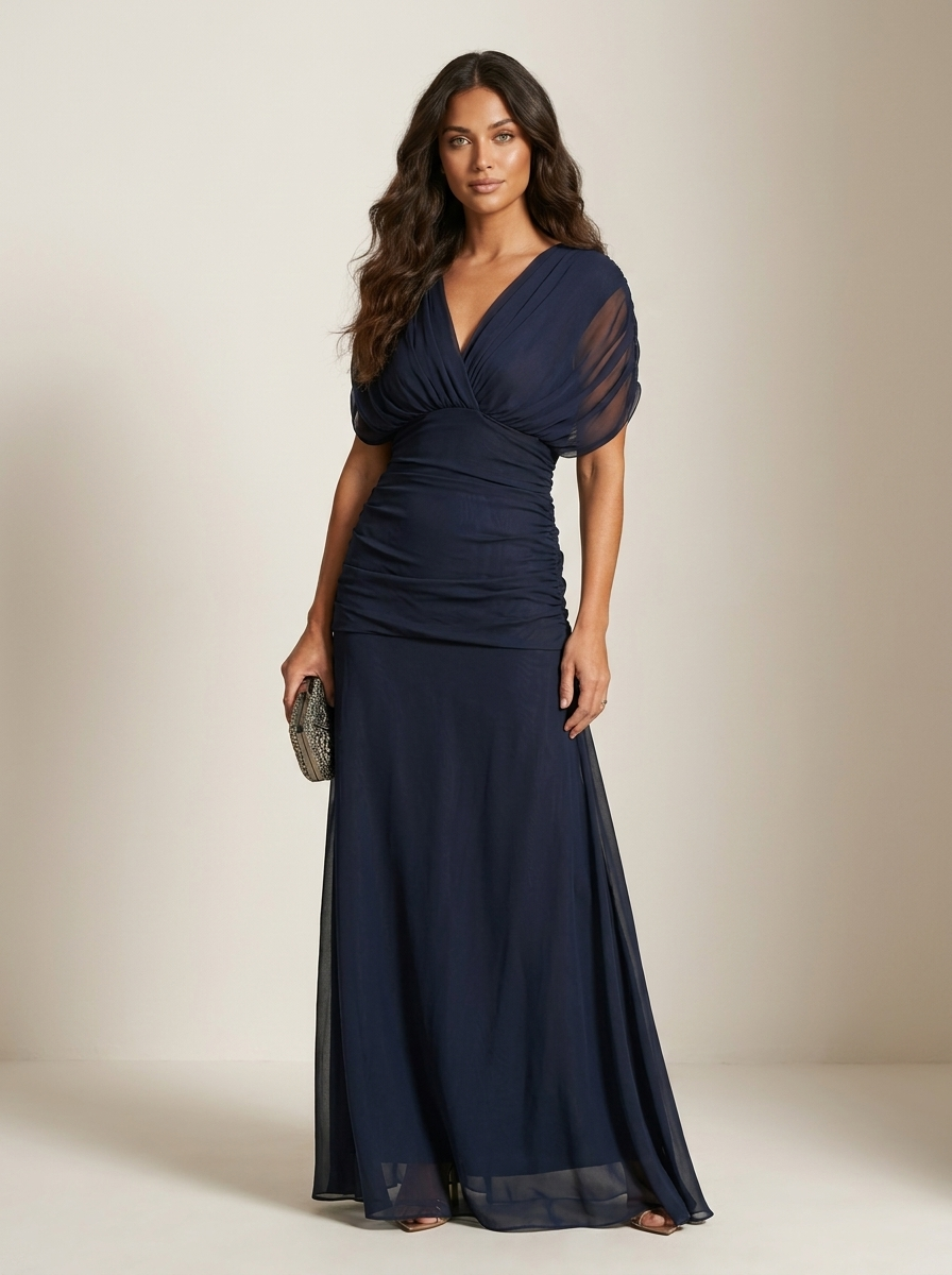 Vestido Longo Plissado Maxi Noite Sem Alças