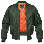 Homem Blouson Aviador Piloto Forro Laranja
