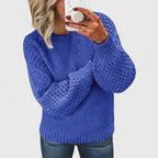 Embla | Mulher Tricô Cabo Camisola Gola Redonda