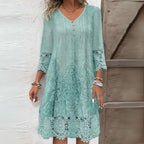 Briar | Vestido Midi Bordado Tecido Respirável