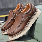Mocassins de Couro Masculinos | Conforto Ortopédico, Antiderrapante | Iris
