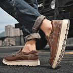 Mocassins de Couro Masculinos | Conforto Ortopédico, Antiderrapante | Iris