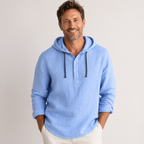 Dione | Homem Camisa Henley com Capuz Manga Comprida