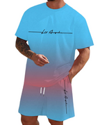 Conjunto Homem Verão | T-shirt e Calções Respirável, 2 Peças