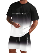 Conjunto Homem Verão | T-shirt e Calções Respirável, 2 Peças