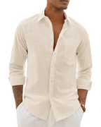 Camisa de Homem de Manga Comprida | Corte Casual com Botões