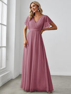 Vestido Maxi em Gaze Linha A para Mulher