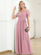 Vestido Maxi em Gaze Linha A para Mulher