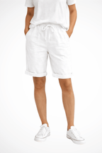 Shorts Linho Feminino Capri Relaxed Fit