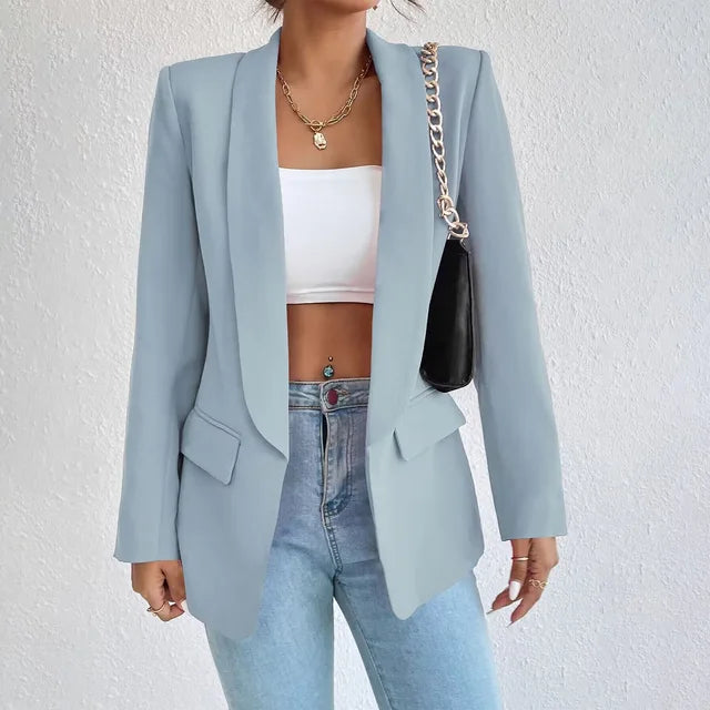Blazer Feminino Gola Lapela Estruturado