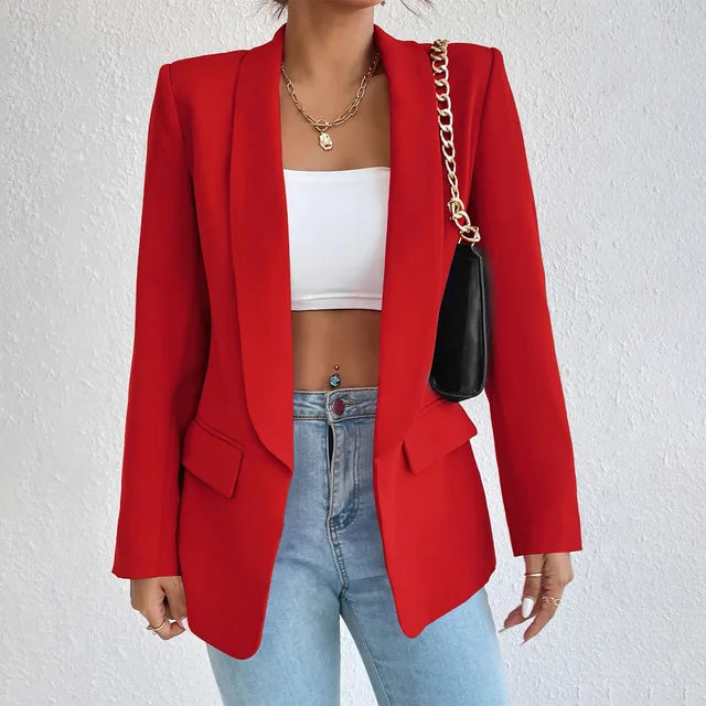 Blazer Feminino Gola Lapela Estruturado