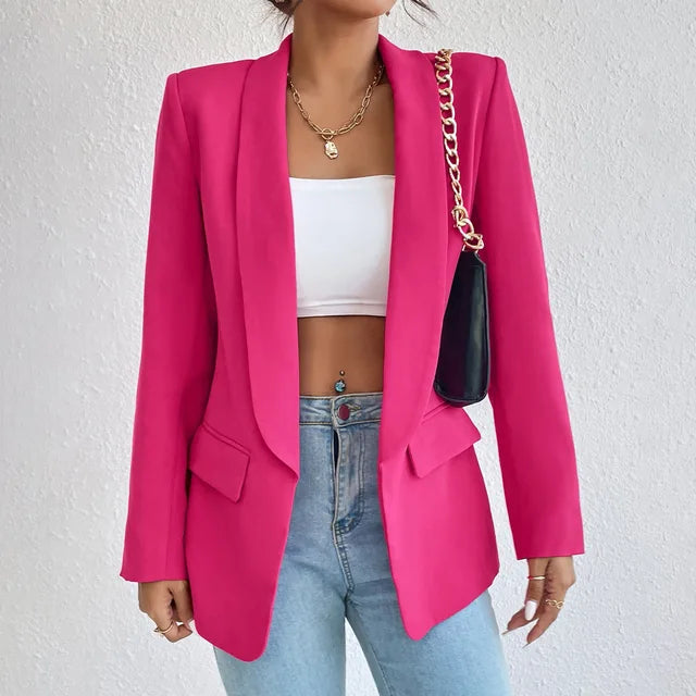 Blazer Feminino Gola Lapela Estruturado