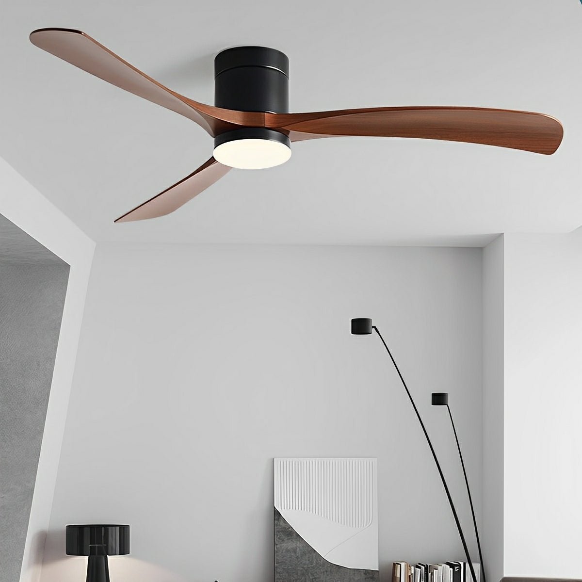 Luna | Ventilador de Teto com LED | Silencioso, 6 Velocidades, Luz Integrada