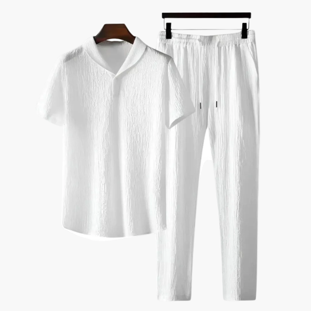 Anneke | Conjunto de Algodão Masculino Camisa e Calças
