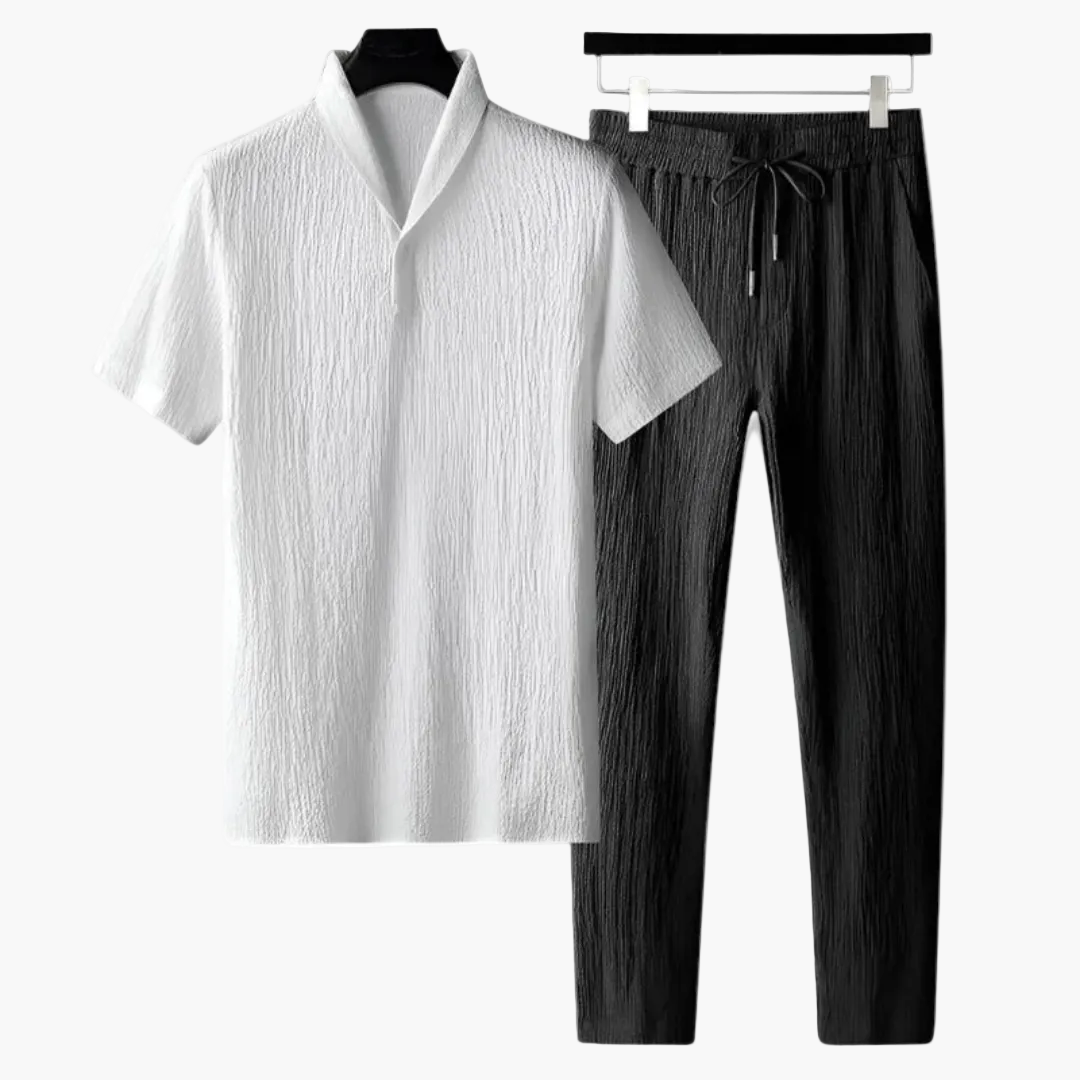 Anneke | Conjunto de Algodão Masculino Camisa e Calças