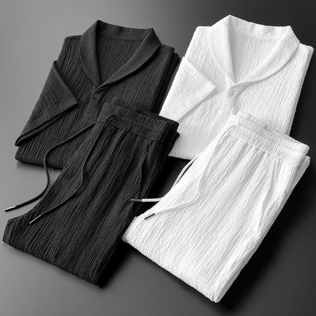 Anneke | Conjunto de Algodão Masculino Camisa e Calças