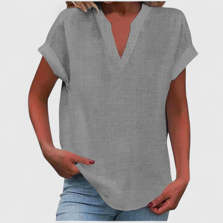 Posy | Blusa Feminina Manga Curta Decote V