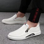 Mocassins em Couro para Homem | Zíper, Conforto Elegante