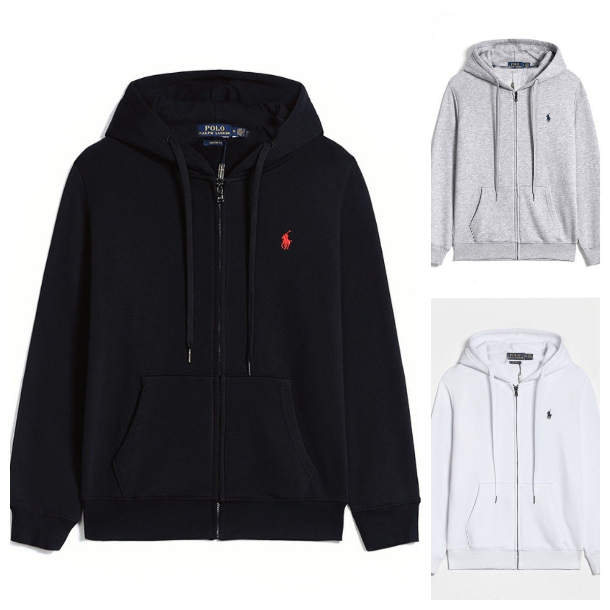 Thea | Homem Sweatshirt Casual Capuz Fecho Éclair