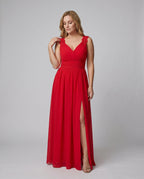 Luna | Vestido de Noite Feminino Decote V Longo