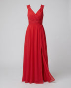 Luna | Vestido de Noite Feminino Decote V Longo