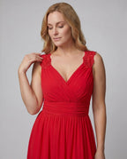 Luna | Vestido de Noite Feminino Decote V Longo