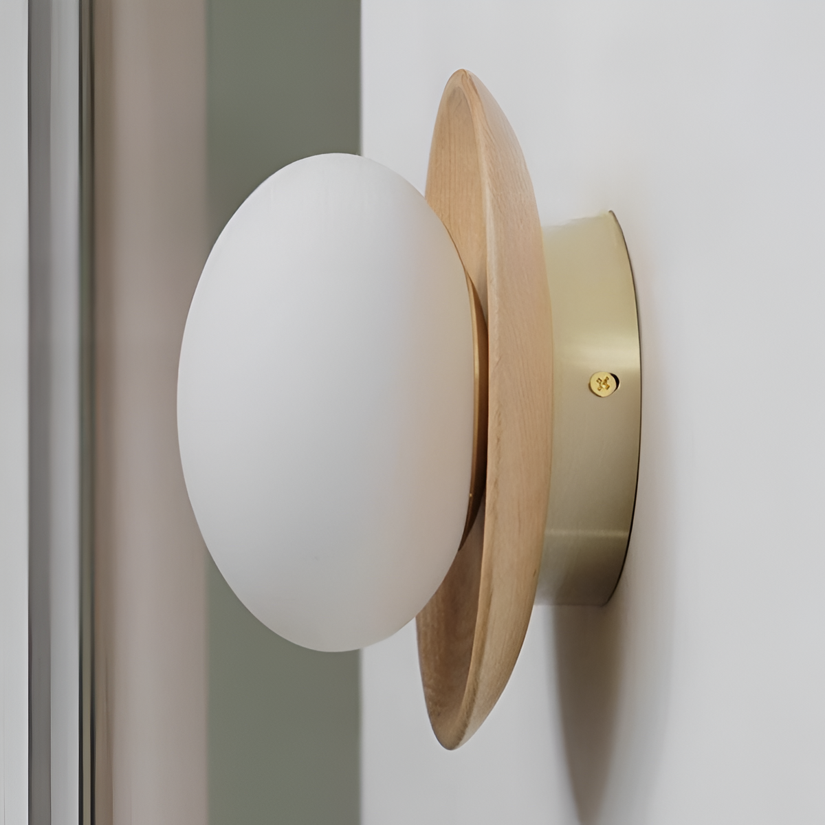 Aplique de Parede Redondo Escandinavo | Sala de Estar, Minimalista | Iris