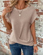 Rosalind | T-shirt Waffle Knit Feminina Relaxed