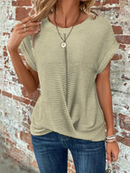 Rosalind | T-shirt Waffle Knit Feminina Relaxed