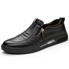 Mocassins em Couro para Homem | Zíper, Conforto Elegante