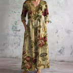 Cleo | Vestido Floral Feminino Decote V Leve