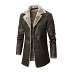 Esme | Casaco Trench Masculino com Gola de Pelos