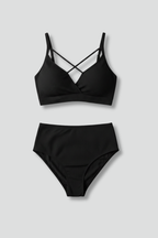 Conjunto de Biquíni Plus Size | Decote com Alças, Cintura Alta