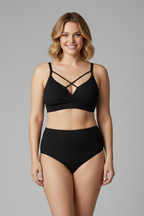 Conjunto de Biquíni Plus Size | Decote com Alças, Cintura Alta