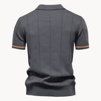 Romy | Homem Polo Malha Gola com Fecho Zip Regular Fit