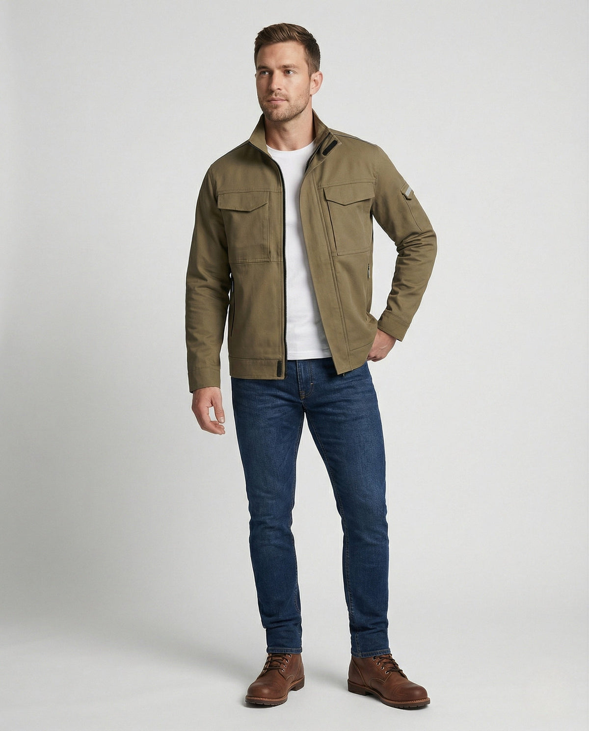 Zinnia | Jaqueta de Trabalho Masculina Algodão Multifuncional