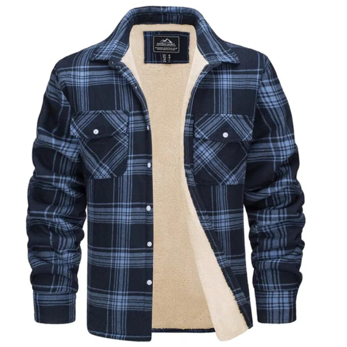 Valentina | Camisa Jaqueta Masculina Xadrez com Forro Sherpa