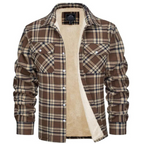 Valentina | Camisa Jaqueta Masculina Xadrez com Forro Sherpa