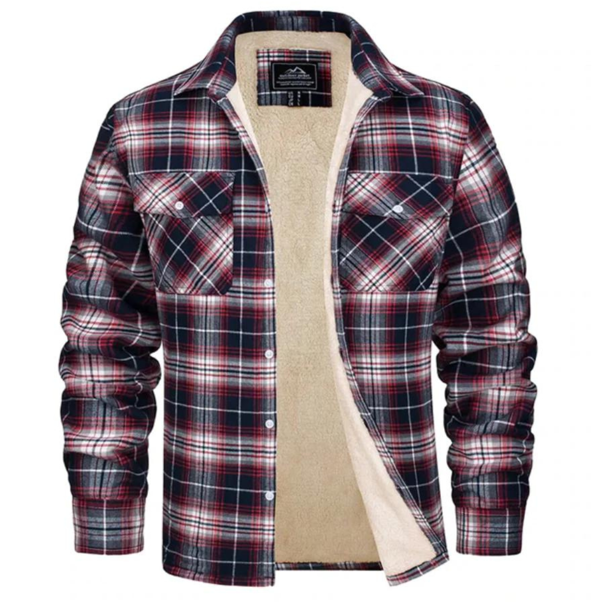 Valentina | Camisa Jaqueta Masculina Xadrez com Forro Sherpa
