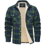 Valentina | Camisa Jaqueta Masculina Xadrez com Forro Sherpa
