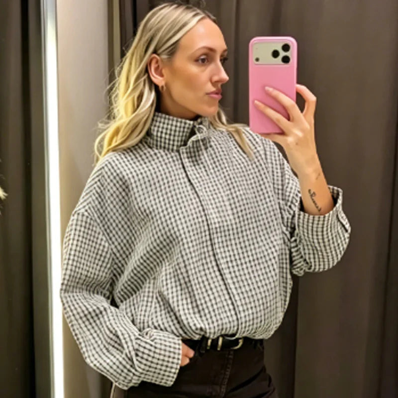 Jaqueta Feminina Bomber | Manga Longa, Cinza, Casual