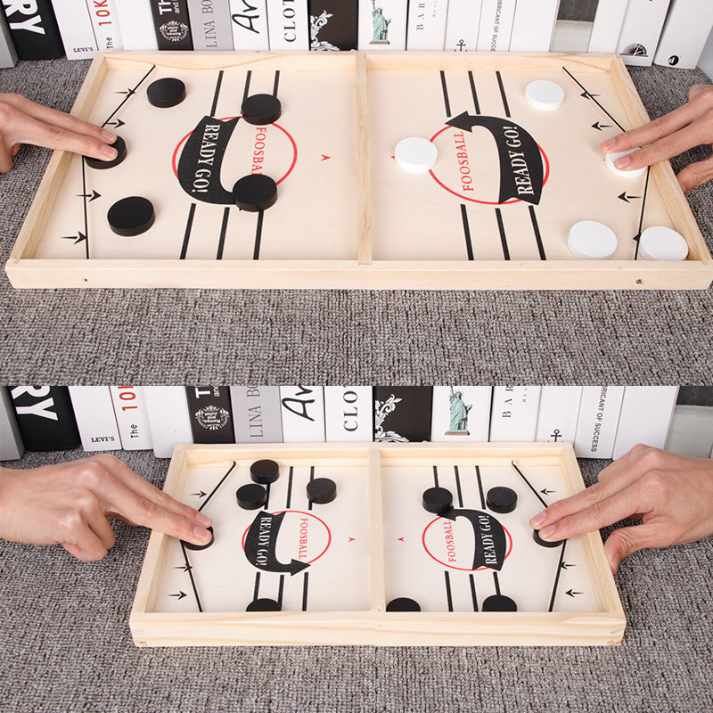 Soraya | Jogo 2 em 1 Futebol de Mesa & Shuffleboard | Madeira, Multifuncional | Para Todas as Idades